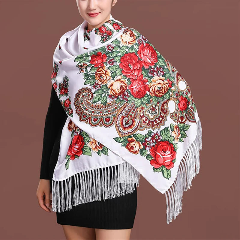 Shawls with Pashmina flower embroidery