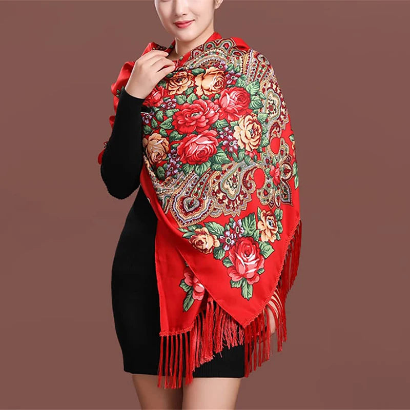 Shawls with Pashmina flower embroidery