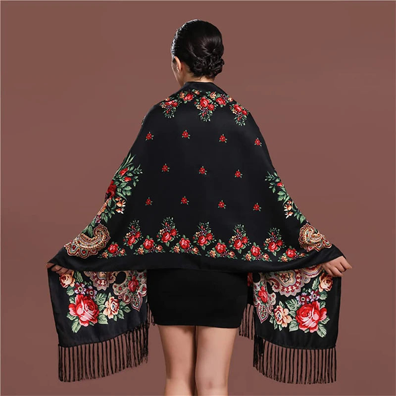 Shawls with Pashmina flower embroidery